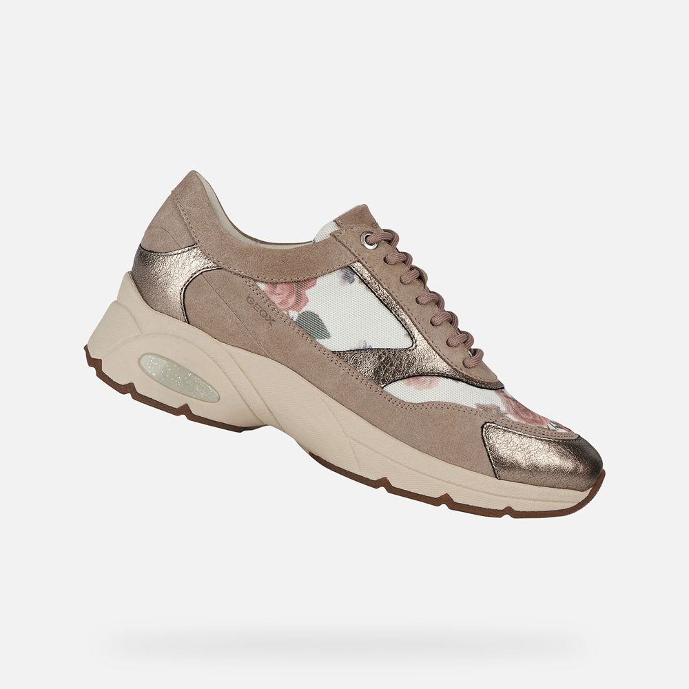 Geox Sneakers Dark Beige Alhour - Geox Womens Shoes - JAIXTV167